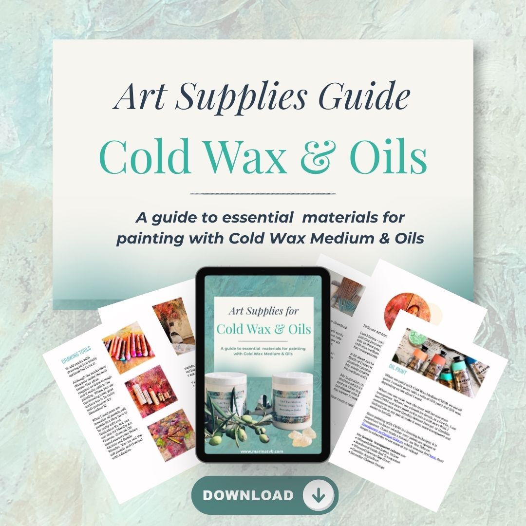 Art supply guide for oils and cold wax